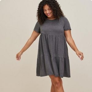 Torrid Grey Tiered Dress